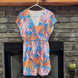 Cupshe Tropical Leaf Print coverup dress